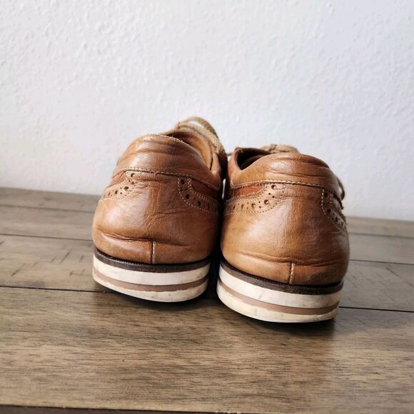 Galizio Torresi Shoes Mens 13 EU 46 Tan Leather Oxford Lace Up SOLES NEED REPAIR - Picture 5 of 11